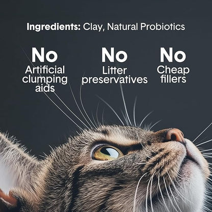 Boxie Probiotic Cat Litter, 30 Day Odor Control, Clumping Clay Kitty Litter, Odor Eliminating Probiotics, Dust-Free, No Fragrances No Fillers, 28 lb