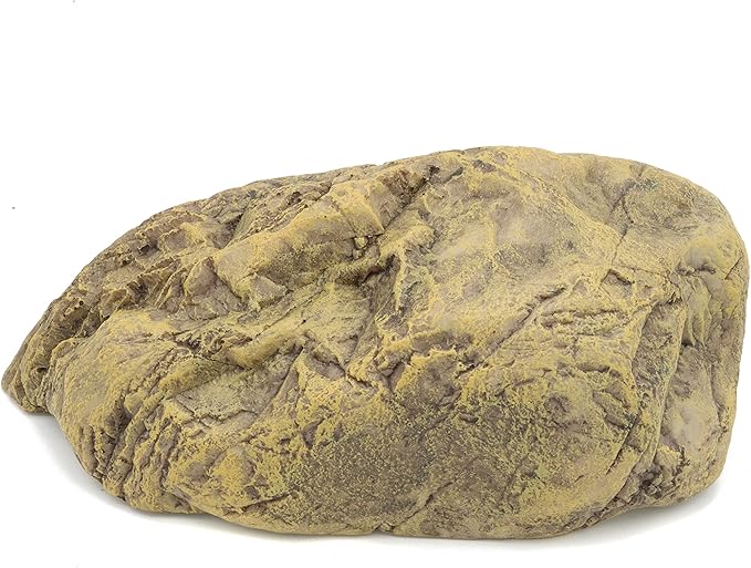 JIHAQUA Reptile Rock Reptile Hide Cave Hideout Terrarium Habitat Decor Ornament Shelter (Style A)