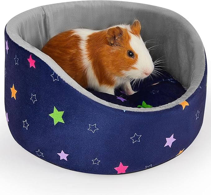 Glittme Soft Rabbit & Guinea Pig Bed - Thick Removable Mat, Machine Washable, Cozy Cuddler Cup Bed for Guinea Pig, Rabbit, Ferret