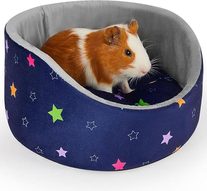 Glittme Soft Rabbit & Guinea Pig Bed - Thick Removable Mat, Machine Washable, Cozy Cuddler Cup Bed for Guinea Pig, Rabbit, Ferret