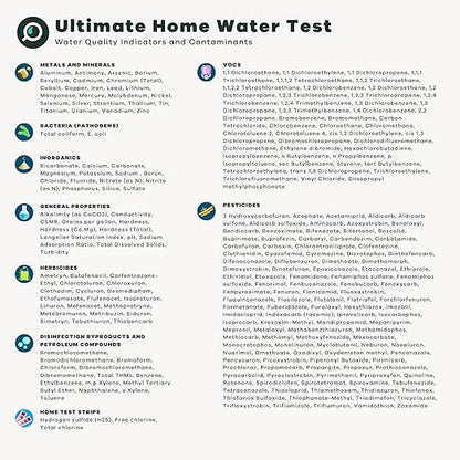 Ultimate Home Water Test Kit for Drinking Water | Tests for 250+ Parameters Like Lead, Bacteria, and VOCs | EPA Certified Well or Tap Water Test
