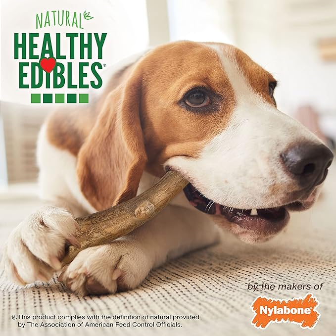 Nylabone Healthy Edibles WILD Natural Dog Chew Treats for Large Dogs, Long Lasting Dog Healthy Chew Antler Bone Made in USA, Venison Flavor, For Dogs Up to 50 lbs. (10 Count)