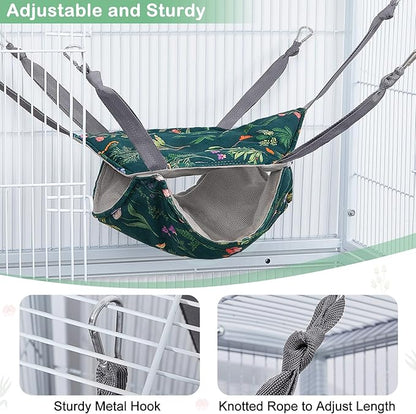 Glittme Ferret Hammock 4 Pack Ferret Cage Accessories Washable Rat Hammock Soft Guinea Pig Hammock for Ferrets, Rat, Sugar Glider, Squirrel