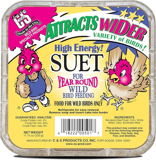 C&S High Energy Suet Treat, 11.75 Ounce, 8 Pack