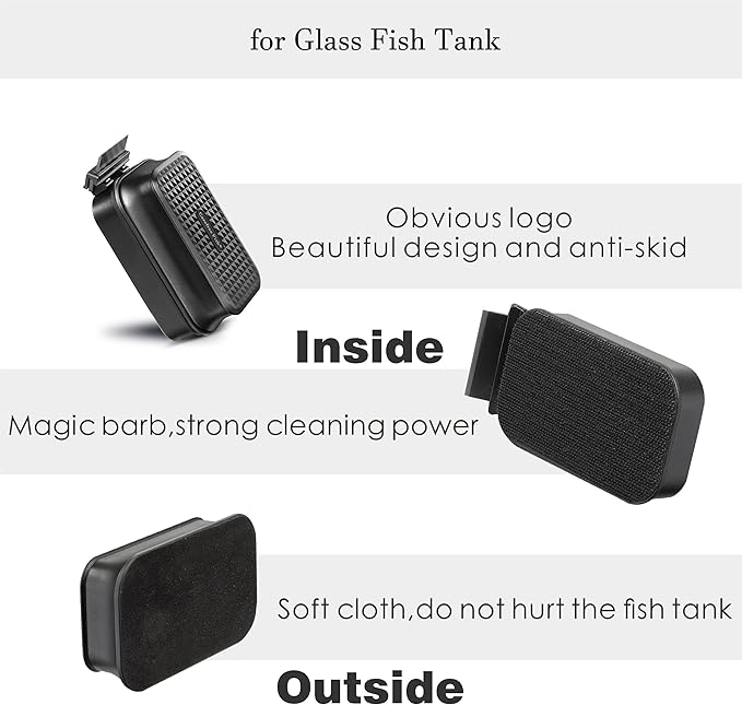 Carefree Fish Aquarium Super Strong Magnetic Cleaner for Glass Fish Tank Magnet Brush Algae Scrapers Floating