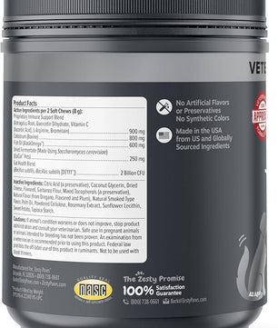 Zesty Paws Vet Strength Dog Allergy Relief Chews, Dog Probiotics for Itchy Skin and Ears, Smoked Cheese, 90ct