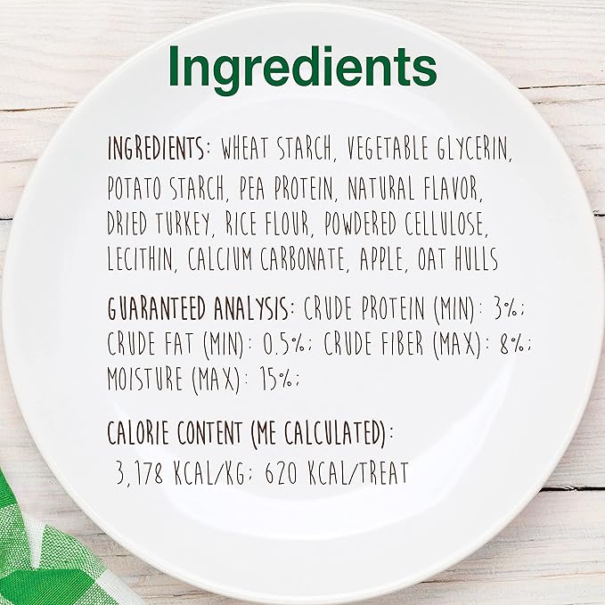 Nylabone Healthy Edibles Natural Dog Chews Long Lasting Turkey & Apple Treats for Dogs, X-Large/Souper (1 Count)