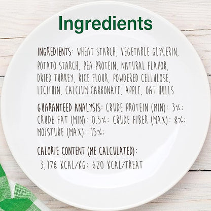 Nylabone Healthy Edibles Natural Dog Chews Long Lasting Turkey & Apple Treats for Dogs, X-Large/Souper (1 Count)