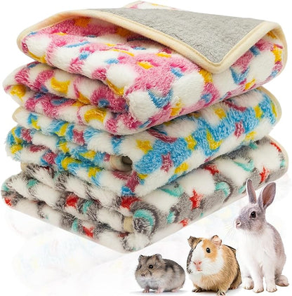 CUSOZWO Guinea Pig Bedding Mat - 3 Pack Waterproof Washable Rat Cage Liner Bedding Accessories Soft Fleece Blankets for Rat, Rabbit, Chinchilla, Hedgehog, Ferret, Hamster, Small Animals