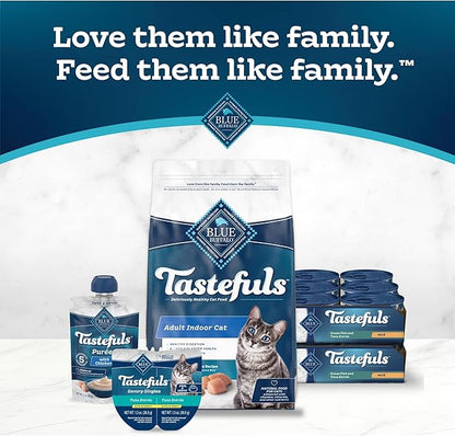 Blue Buffalo Tastefuls Wet Cat Food Paté, Made with Natural Ingredients | Ocean Fish and Tuna Entrée, 3-oz. Cans (24 Count)