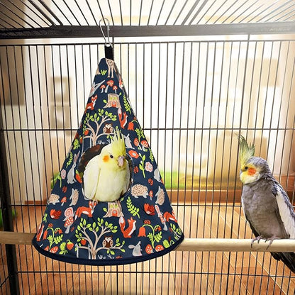Parrot Cockatiel Warm House Bird Nest Bed All Season Hanging Hammock Birds Sleeping Bed Parrot Hideaway Bed Polyester Fabric Washable for Parakeet Cockatiels Budgies Lovebird