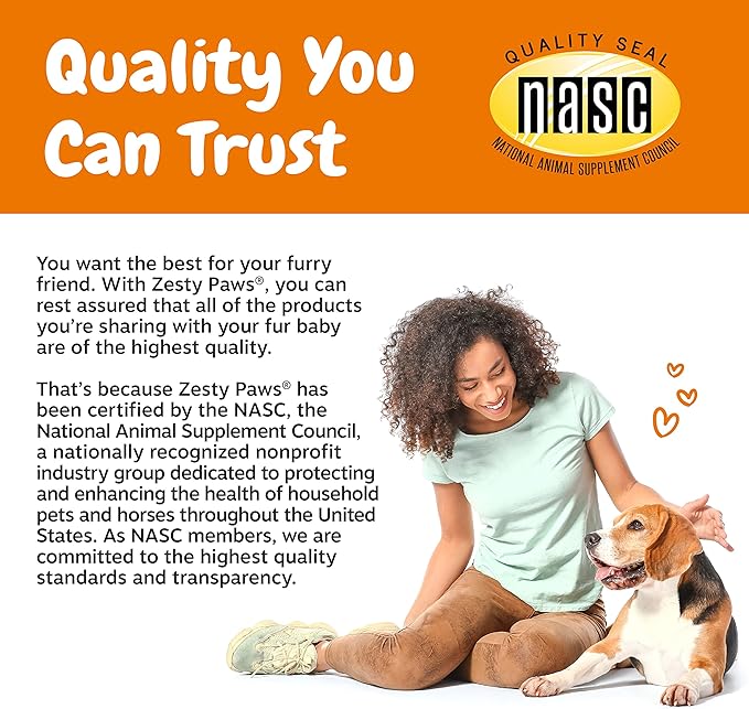 Zesty Paws Dog Allergy Relief- Dog Itching Skin Relief- Dog Probiotics for Itchy Skin and Itchy Ears- Dog Allergy Paw Relief- Dog Allergy Chews- Dog Itch Relief - Dog Skin Allergy Relief - Lamb - 90ct