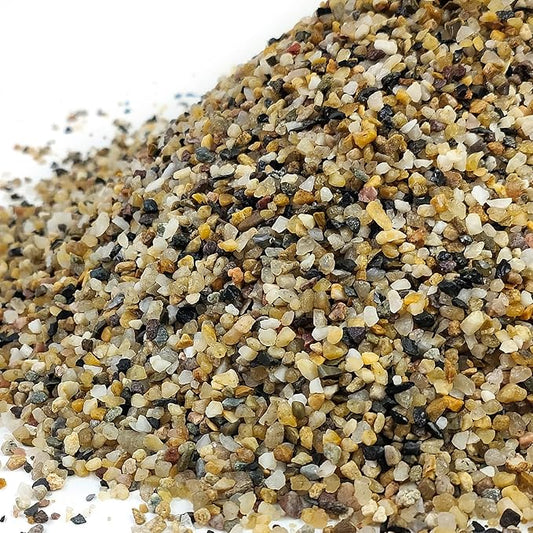 10 lbs Aquarium Sand, 1/16 Inch Fish Tank Gravel. Decorative Coarse Sand Pea Gravel for Aquarium Substrate, Terrariums, Vase, Plant, Soil Cover and Outdoor Landscaping Small River Rocks