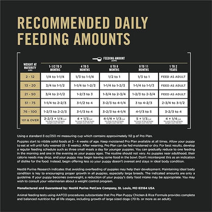 Purina Pro Plan High Protein Dry Puppy Food, Chicken and Rice Formula - 6 lb. Bag