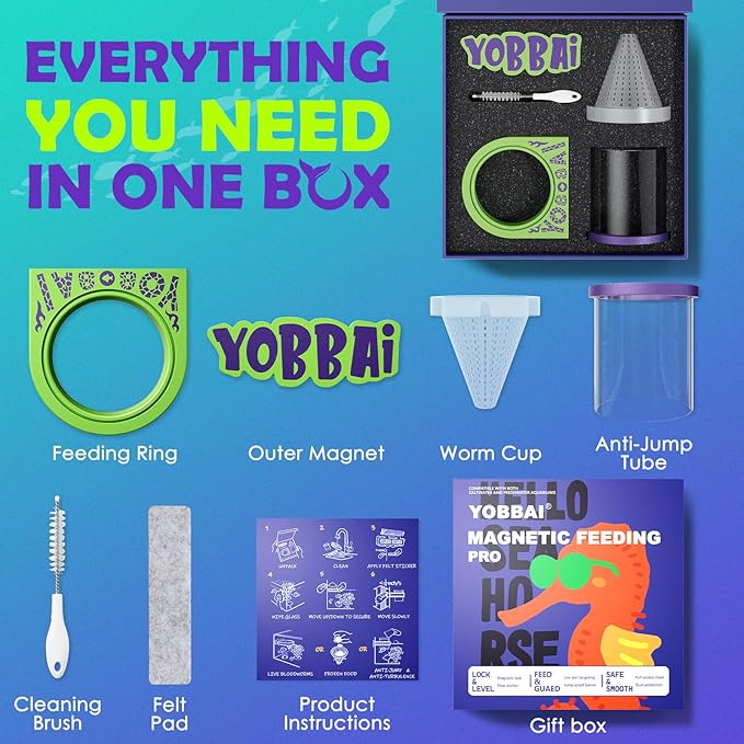 Magnetic Fish Feeding Ring – Strong Magnet Feeder for Betta Goldfish Shrimp, Stops Waste, Anti Jump, Works with Floating Pellets Frozen & Live Worms