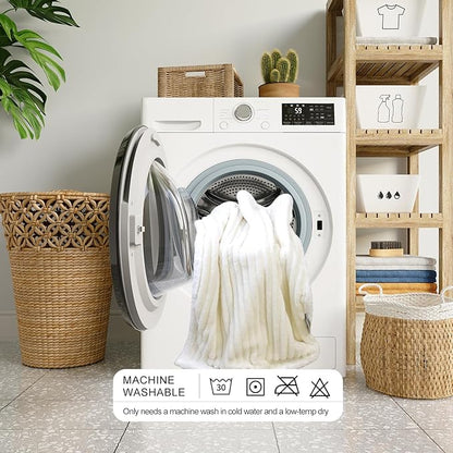 Waterproof Pet Blanket Soft Calming Dog Blanket Cozy Sherpa Fleece Blanket Reversible Furniture Protector Cover for Small Medium Large Dogs Cats Machine Washable, Cream 50x60 in