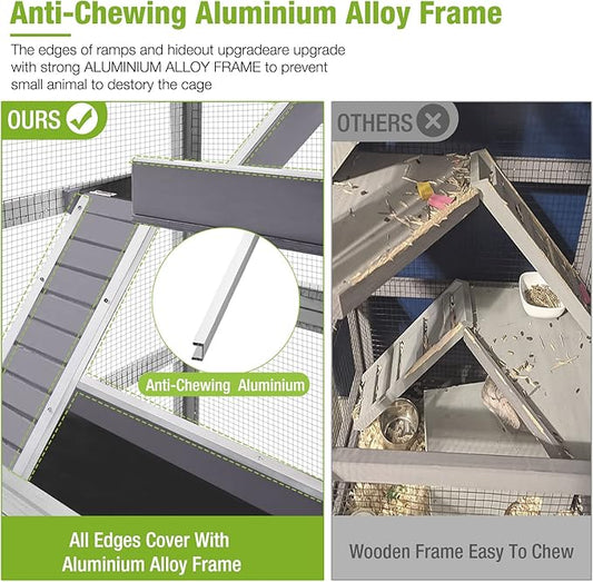 GUTINNEEN Ferret Cage Rat Cage 5 Levels Small Animal Cage for Chinchilla, Hedgehogs, Squirrel, Chameleon, Lizard, Gerbils Anti-Chewing