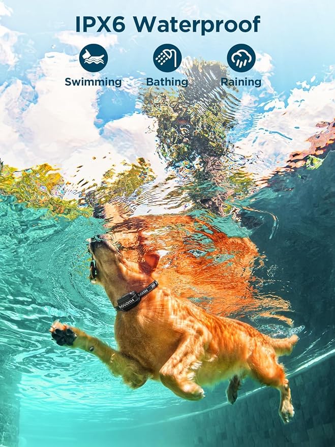 Wireless Dog Fence for 2 Dogs,GPS Dog Fence Collar with AI Smart GPS Signal for Outdoor, Waterproof and Rechargeable Pet Containment System with 3 Warning Modes, Range 65-3290 FT for Most Dogs