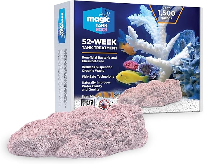 Fish Tank Rocks for Enhancing Water Clarity with Your Regular Cleaning Routine, Fish Friendly Aquarium Rocks, All Natural Aquarium Decor, Medium, Covers 750-1,500 Gallons