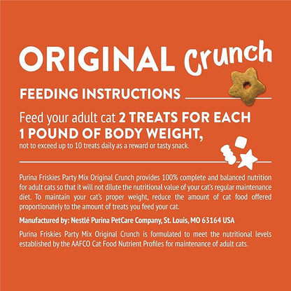 Purina Friskies Cat Treats, Party Mix Original Crunch - (Pack of 6) 6 oz. Pouches