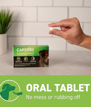 CAPSTAR Oral Flea Treatment for Dogs, Fast Acting Tablets Start Killing Fleas in 30 Minutes, Medium & Large Dogs (Over 25 lbs), 6 Doses