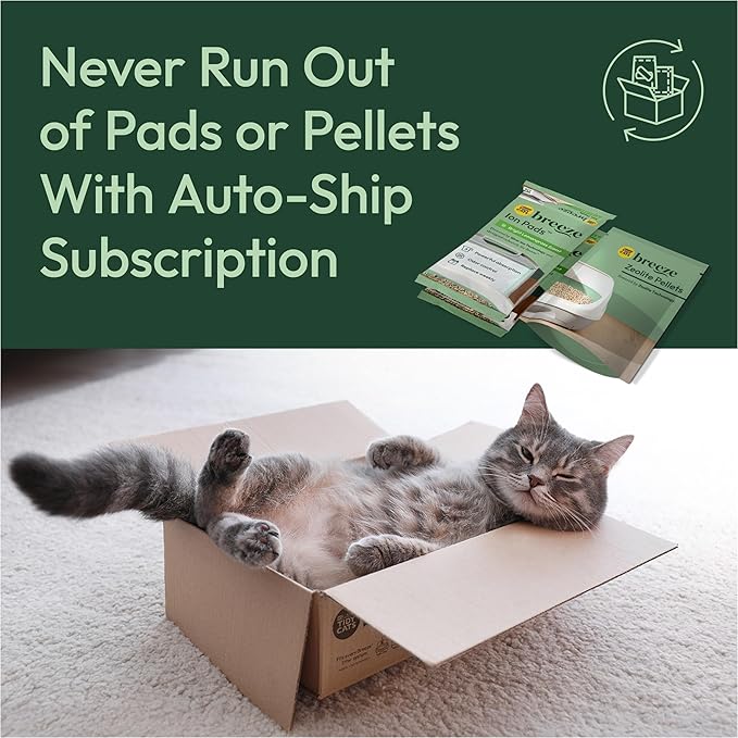 Purina Tidy Cats Hooded Litter Box System, BREEZE Hooded System Starter Kit Litter Box, Litter Pellets & Pads