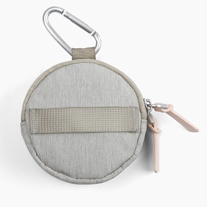 Snackpack Double Insulated Dog Treat Pouch - Holds 1.5 Cups - Dog Training and Walks Snack Bag, Two Pockets for Dry or Wet Treats, Attaches to Leash, Belt, or Bag - Sand