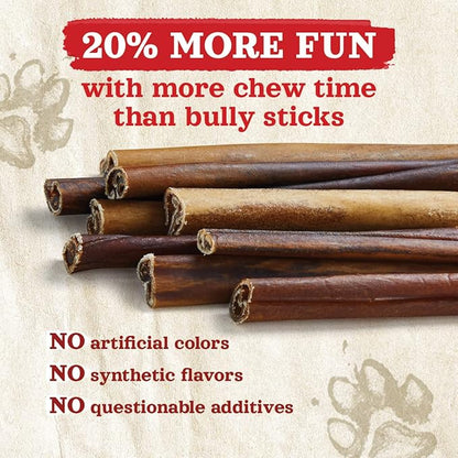 Natural Farm Odor-Free Collagen Chews, (12-Inch, 12-Pack), Long Lasting Bully Sticks & Rawhide Alternative Dog Treats, 95% Collagen, High Protein Best Dental Dog Treats – Medium & Large Dogs