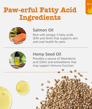 Zesty Paws Salmon Omega Oil Hemp for Dogs and Cats with Wild Alaskan Salmon Oil Omega 3 and 6 Fatty Acids with EPA DHA for Pets Supports Normal Skin Moisture and Immune System Function 16oz