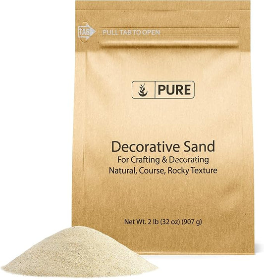 PURE ORIGINAL INGREDIENTS Natural Decorative Sand (2 lbs) Real Sand, Crafts, Decor, Vase Filler