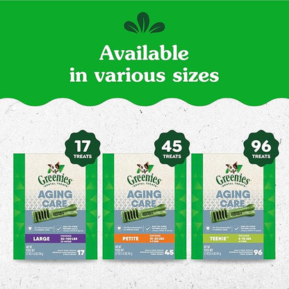 Greenies Aging Care Regular Dental Dog Treats, 27 oz. Pack (27 Treats)
