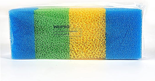 Fish Tank Filter Sponges, 3 Coarse Grades, Aquarium Filter Foams for TC-2000C Internal Filter(TC2000C-S)