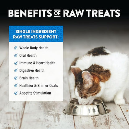 Northwest Naturals Raw Rewards Freeze-Dried Chicken Heart Treats for Dogs and Cats - Bite-Sized Pieces - Healthy, 1 Ingredient, Human Grade Ingredients, Natural, Proudly Made in USA, 3 Oz (Pack of 3)