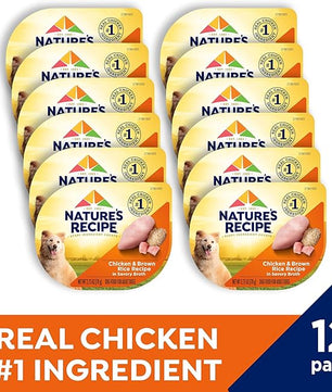 Nature's Recipe Wet Dog Food, Chicken in Broth Recipe, 2.75 Ounce Cup (Pack of 12) Package may vary