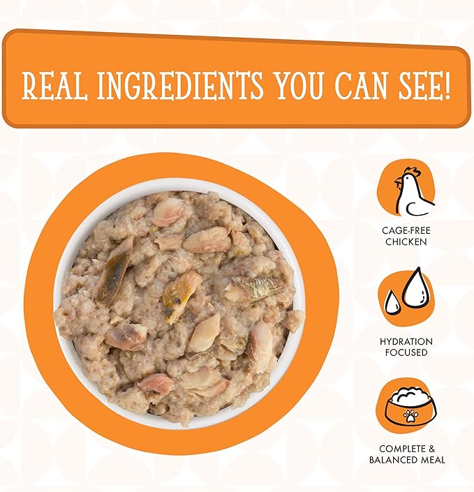 Weruva Dogs in The Kitchen, Goldie Lox with Chicken & Wild-Caught Salmon Au Jus Dog Food, 10oz Can (Pack of 12)