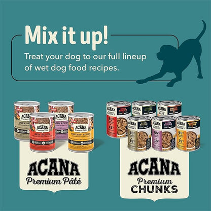 ACANA Premium Chunks in Bone Broth Grain-free Wet Dog Food Beef Recipe 12.8oz Cans (12 Count)