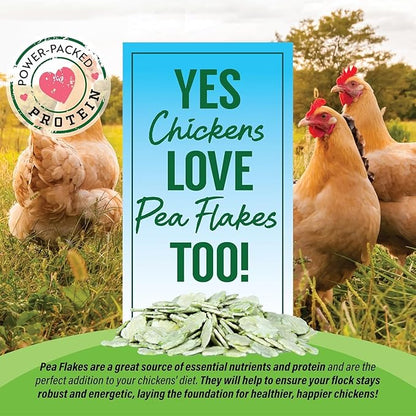 Small Pet Select - Pea Flakes, Treats for Rabbit Bunny, Guinea Pig, Chickens, Bunny, Hamster, and Other Small Pets, 2 lb (Two Pack, 1lb)