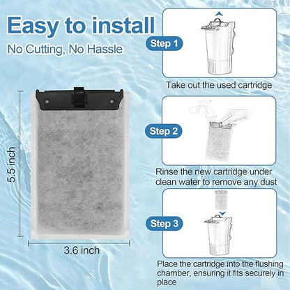 Nebulist 8 Pack Medium Aquarium Filter Cartridges Compatible with Tetra Whisper Filters IQ 10, Whisper 10i, Whisper PF10 and TetraFauna ReptoFilter 90 GPH and Tetra Whisper Power Filter 5-10 Gallons