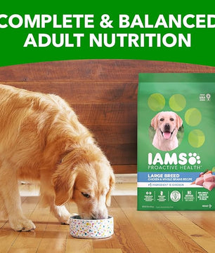 IAMS Proactive Health Large Breed Adult Dry Dog Food with Real Chicken, 30 lb. Bag