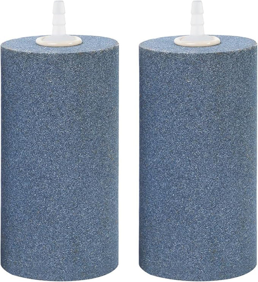 AQUANEAT Aquarium Air Stone 4x2 inch 2 Pack, Large Airstone, Aerator Bubble Diffuser, Air Pump Accessories for Aquariums, Hydroponic, Ponds and Fish Tanks