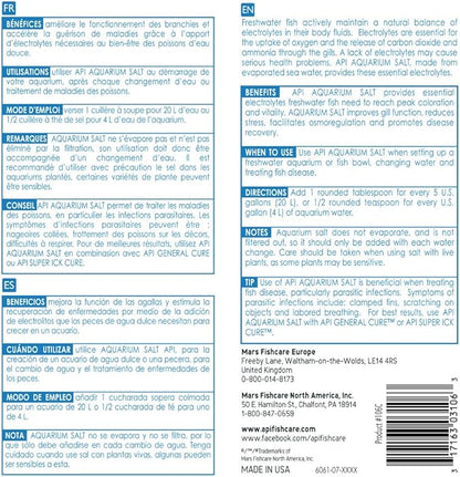 API AQUARIUM SALT Freshwater Aquarium Salt 65-Ounce Box