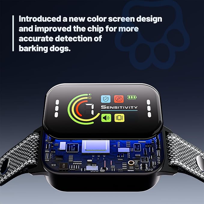 JEUJE Dog Bark Collar,Bark Collar for Large Medium Small Dogs,Anti Barking Training Collar with 7-Level Sensitivity + 5 Safety Modes Humane Training System