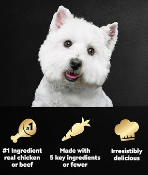 Cesar Simply Crafted Adult Wet Dog Food Meal Topper, Chicken, Carrots, Potatoes & Peas and Beef, Chicken, Purple Potatoes, Green Beans & Red Rice Variety Pack, 1.3oz. (8 Count, Pack of 2)