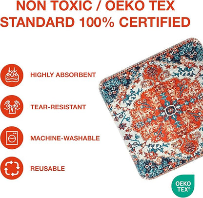 Washable Pee Pads for Dogs - Super Absorbent Reusable Puppy Training Pads - 100% Waterproof, Leak-Proof & Non-Slip Whelping Pads for Pet Housebreaking