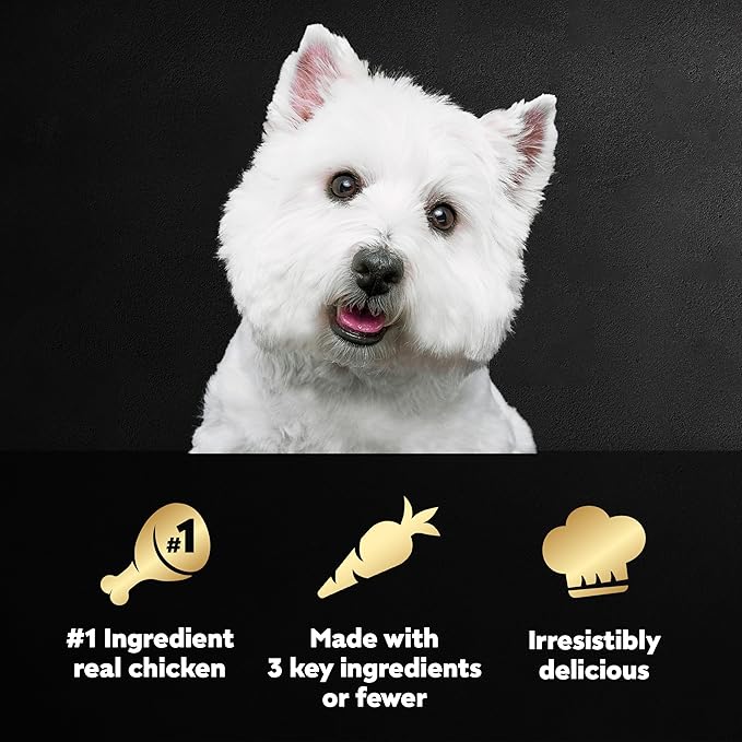 Cesar Simply Crafted Adult Wet Dog Food Meal Topper, Chicken and Chicken, Carrots & Green Beans Variety Pack, 1.3oz. (8 Count, Pack of 2)