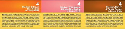 Nature’s Recipe Chicken, Salmon and Turkey Recipes Variety Pack Wet Dog Food, 12-2.75 oz. Cups, 2 Count