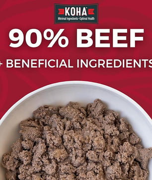 KOHA Limited Ingredient Diet Beef Entrée for Dogs - Grain Free Wet Dog Food with No Fillers - Sensitive Stomach Beef Dog Food 13 oz Pack of 12