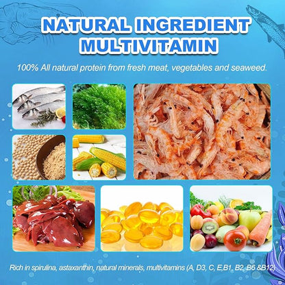 Cichlid Fish Food - High Protein Sinking Pellets for Large Cichlids,Tropical FishNatural Color Enhancer,Growth Support & Cleaner Water (10oz)