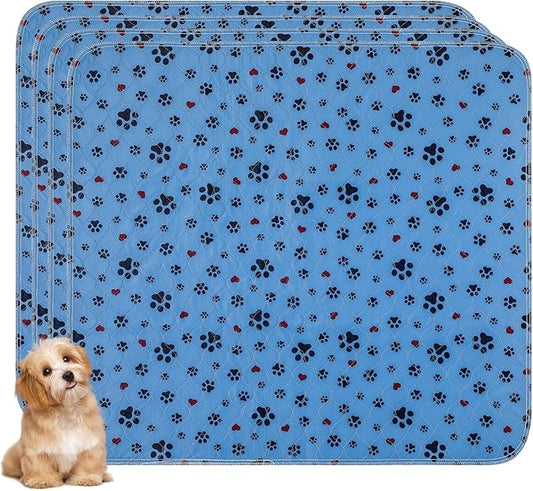 Washable Pee Pads for Dogs,4 Pack Extra Large 34"x36" Super Absorbent Reusable Puppy Pads,Non-Slip 100% Waterproof Dog Pee Pads,Pet Training Pads for Couch, Crate,Potty Training,Floor