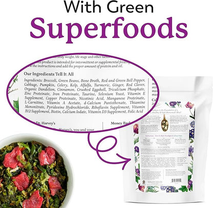 Dr. Harvey's Paradigm Green Superfood Dog Food, Human Grade Dehydrated Grain Free Base Mix for Dogs, Diabetic Low Carb Ketogenic Diet (Trial Size 5.5 oz)